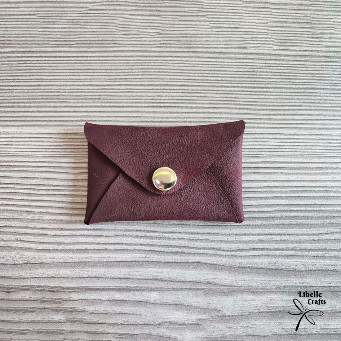 Bordó egyfakkos kártyatartó - táska & tok - pénztárca & más tok - kártyatartó & irattartó - Meska.hu