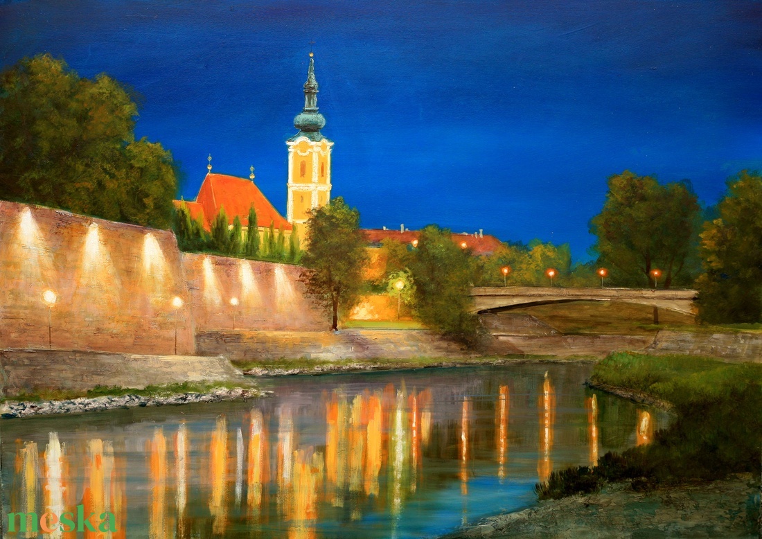 Lantos György: Győr, esti Rába part 50x70 cm - művészet - festmény - olajfestmény - Meska.hu Lantos György: Győr, esti Rába part 50x70 cm - művészet - festmény - olajfestmény - Meska.hu