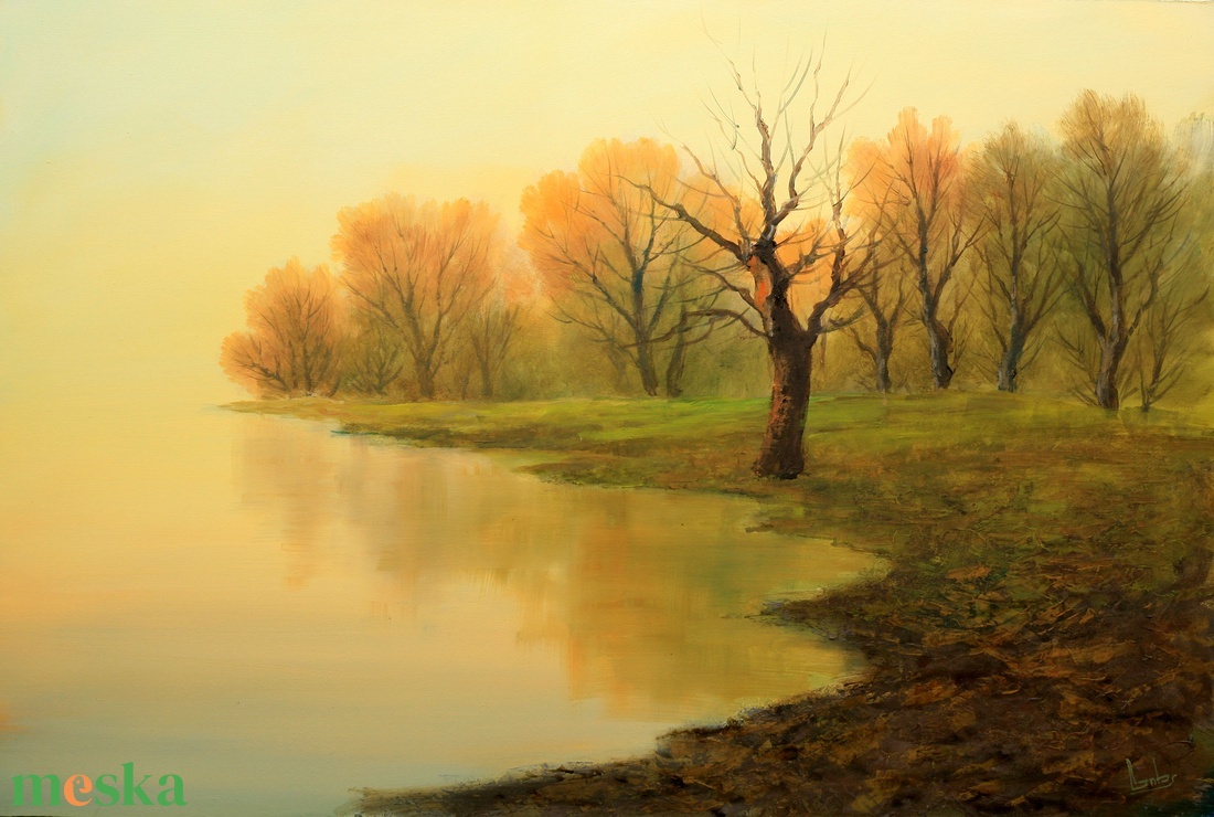 Lantos György: Ködös part 40x60 cm - művészet - festmény - olajfestmény - Meska.hu Lantos György: Ködös part 40x60 cm - művészet - festmény - olajfestmény - Meska.hu