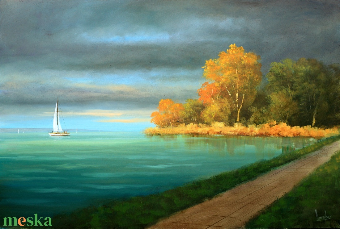 Lantos György: viharfelhők - művészet - festmény - olajfestmény - Meska.hu