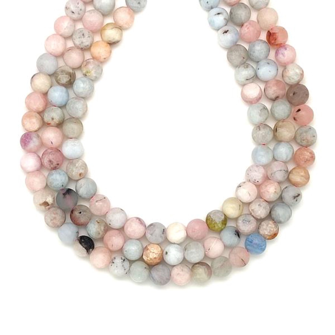 Berill multi matt golyó AB 6-7mm � ékszerkészítő alapanyag (füzér) - kellékek & szerszámok - ásvány alapanyag - ásványfüzér - Meska.hu