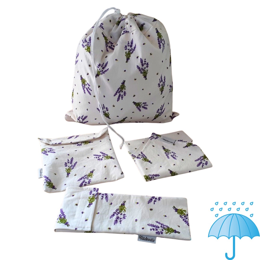 Levendula kicsi hulladékmentes kezdőcsomag - táska & tok - uzsonna- & ebéd tartó - Meska.hu