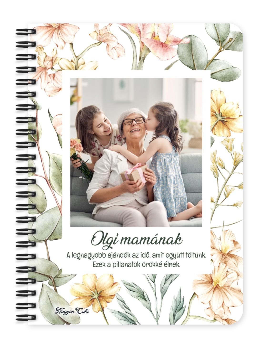 Saját fotós, személyre szabható - Karácsony mintás A6-os füzet - otthon & életmód - papír, írószer - jegyzetfüzet & napló - Meska.hu