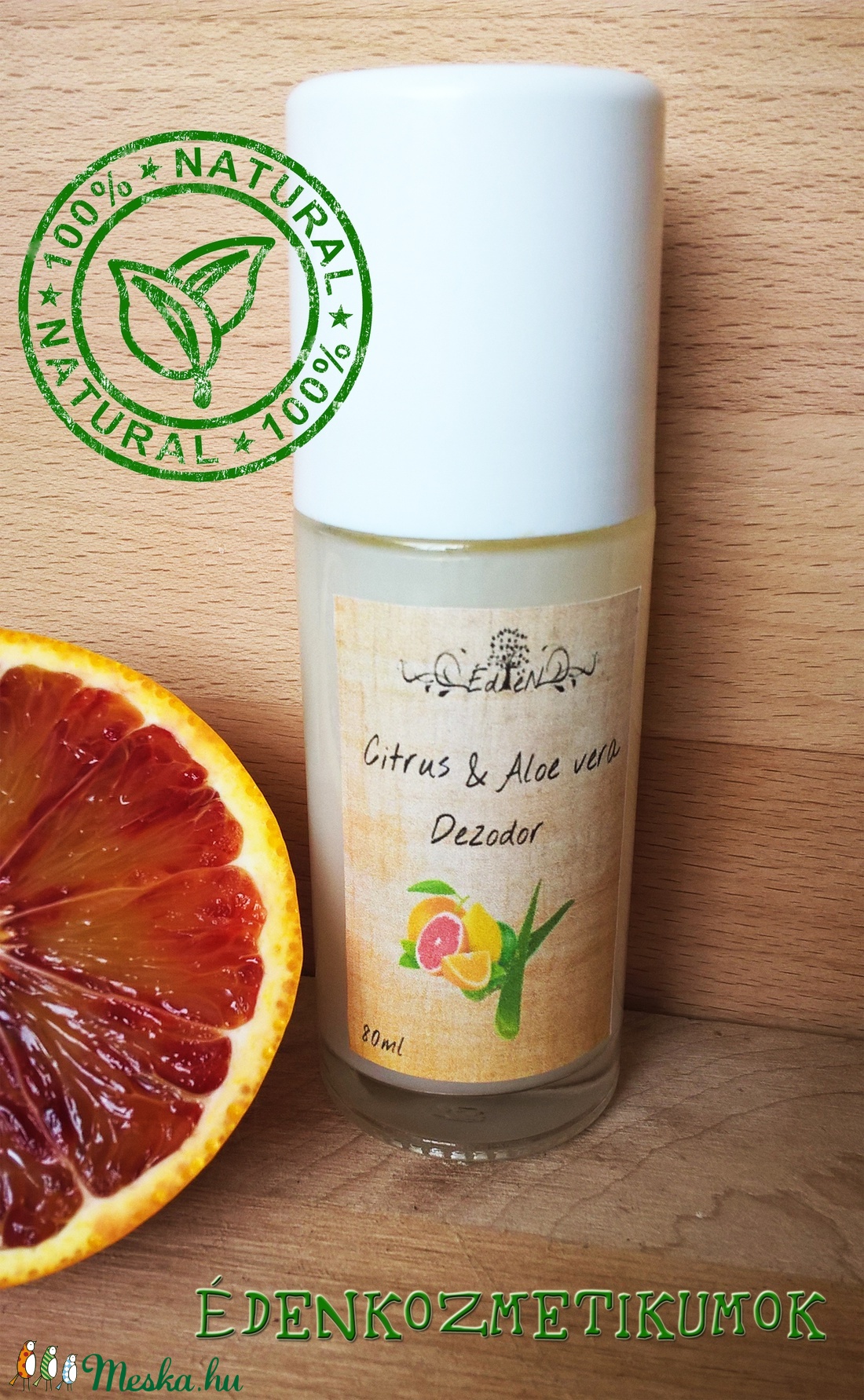 CITRUS-ALOE Aluminium mentes Golyós Dezodor teafával -  - Meska.hu