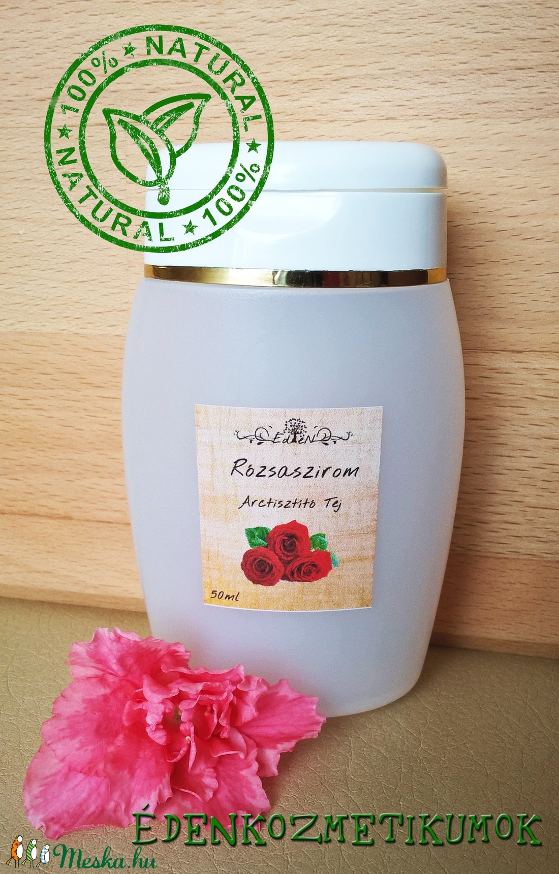 100ml - Rózsaszirom Arclemosó tej Argan olajjal -  - Meska.hu