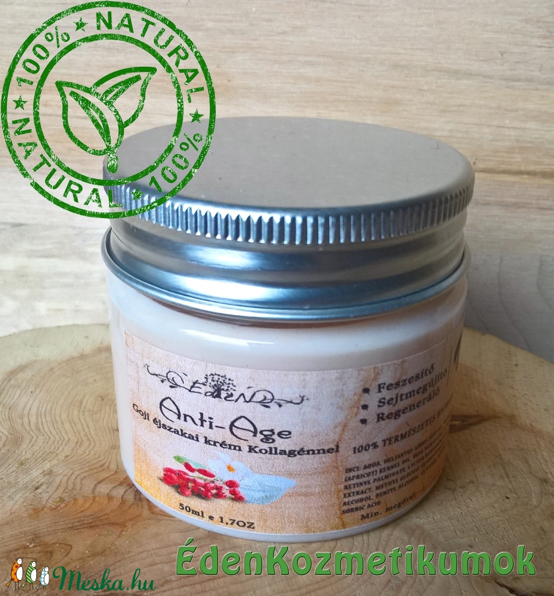 Anti Age - Goji éjszakai krém Kollagénnel -  - Meska.hu