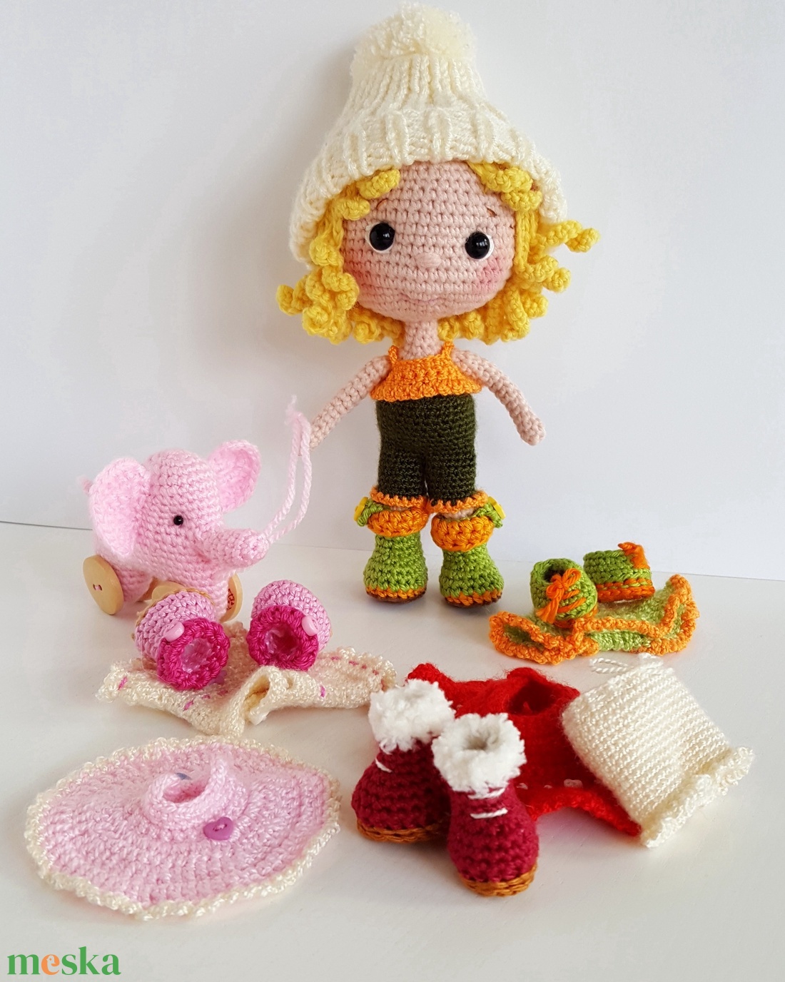 Polly amigurumi baba - játék & sport - baba & babaház - öltöztethető baba - Meska.hu Polly amigurumi baba - játék & sport - baba & babaház - öltöztethető baba - Meska.hu