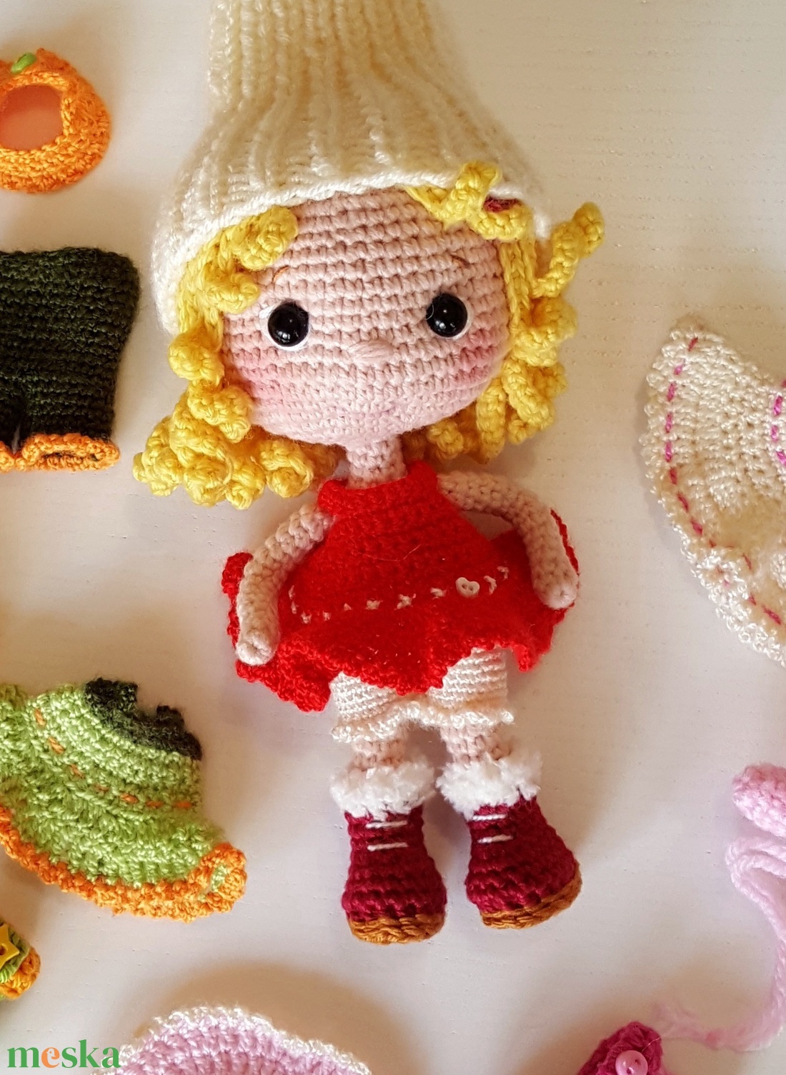 Polly amigurumi baba - játék & sport - baba & babaház - öltöztethető baba - Meska.hu Polly amigurumi baba - játék & sport - baba & babaház - öltöztethető baba - Meska.hu