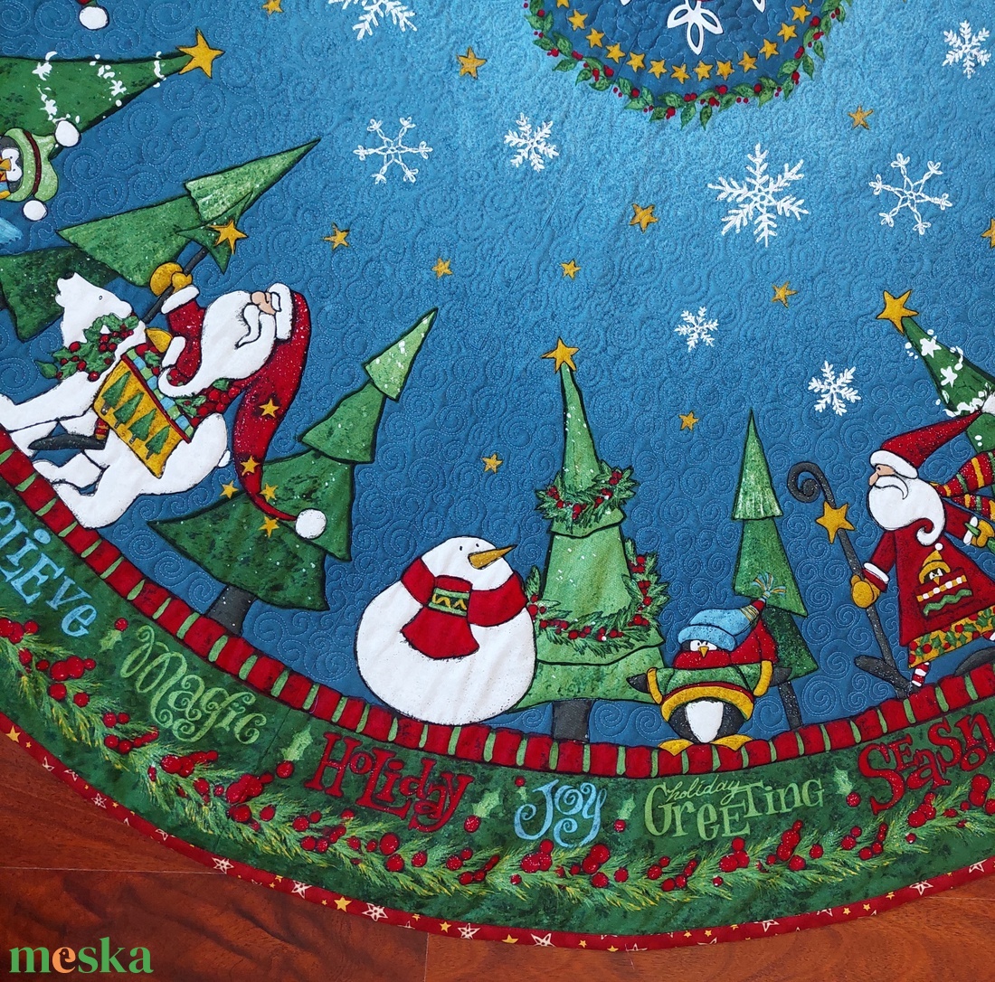 Karácsonyfa szoknya - karácsony - karácsonyi lakásdekoráció - karácsonyfa szoknya, karácsonyfa alátét - Meska.hu