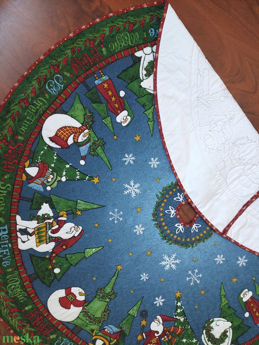 Karácsonyfa szoknya - karácsony - karácsonyi lakásdekoráció - karácsonyfa szoknya, karácsonyfa alátét - Meska.hu