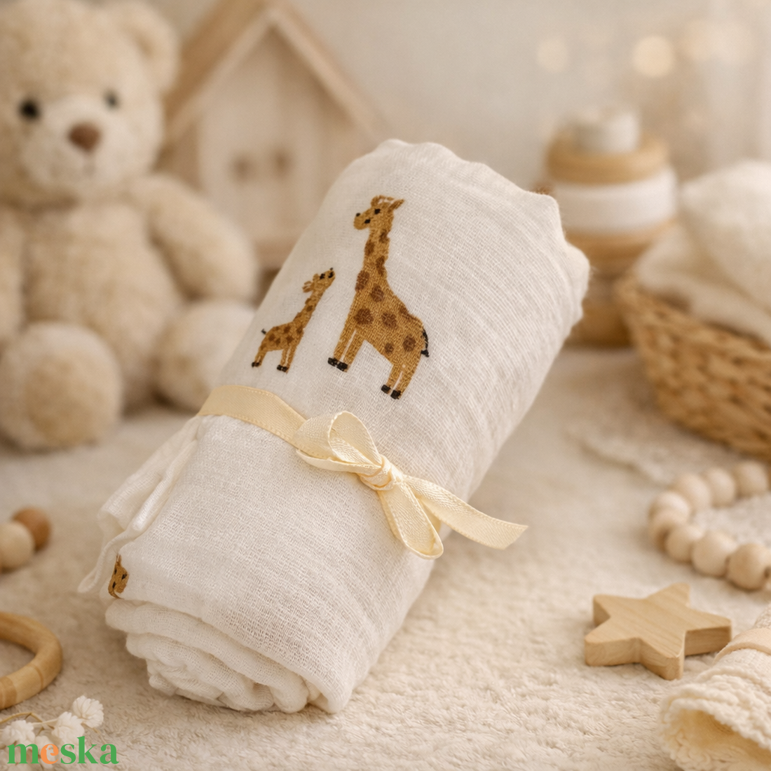 ZsiráfÖlelés � natúr duplagéz babapelenka - baba - mama - szoptatási, etetési kellékek - büfikendő - Meska.hu