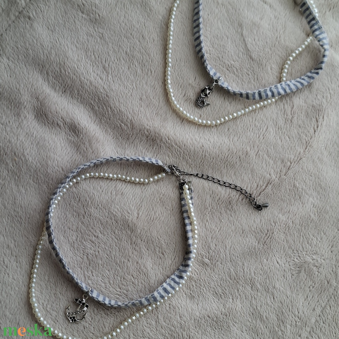 Tengerész Choker  - ékszer - nyaklánc - medálos nyaklánc - Meska.hu