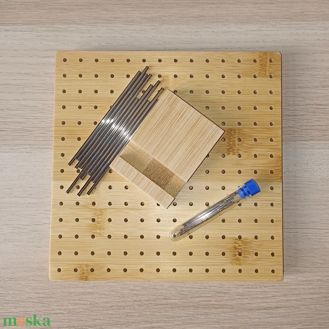 Bambusz blokkoló nagyikockákhoz - kellékek & szerszámok - szerszámok, eszközök - eszköz kötéshez, horgoláshoz - Meska.hu