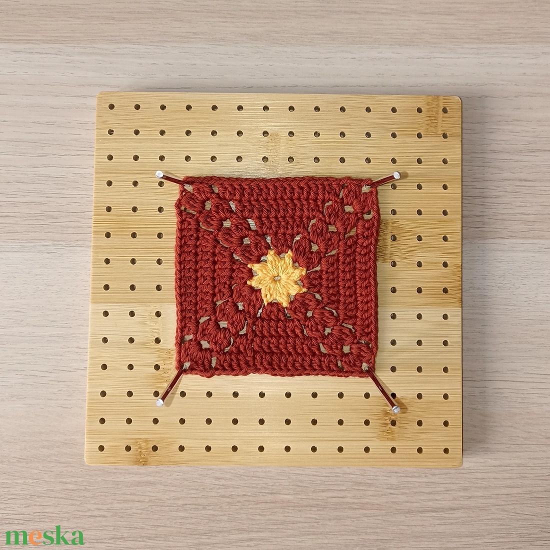 Bambusz blokkoló nagyikockákhoz - kellékek & szerszámok - szerszámok, eszközök - eszköz kötéshez, horgoláshoz - Meska.hu