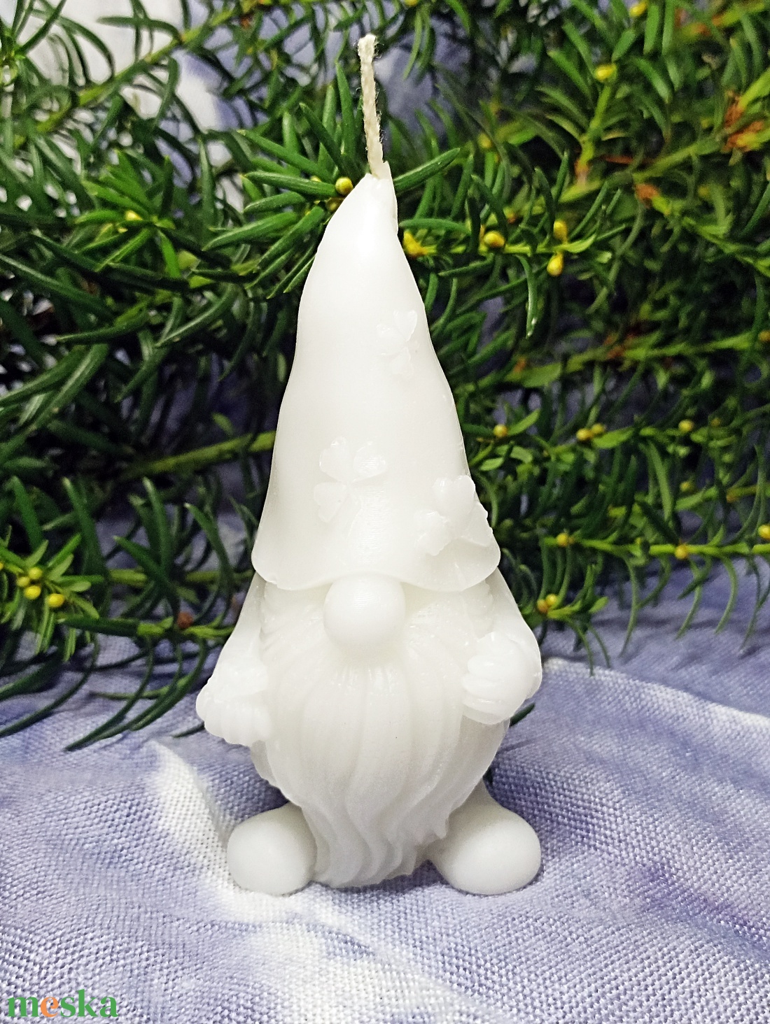 Karácsonyi manó gyertya - karácsony - adventi díszek - adventi gyertyadíszek és koszorúdíszek - Meska.hu