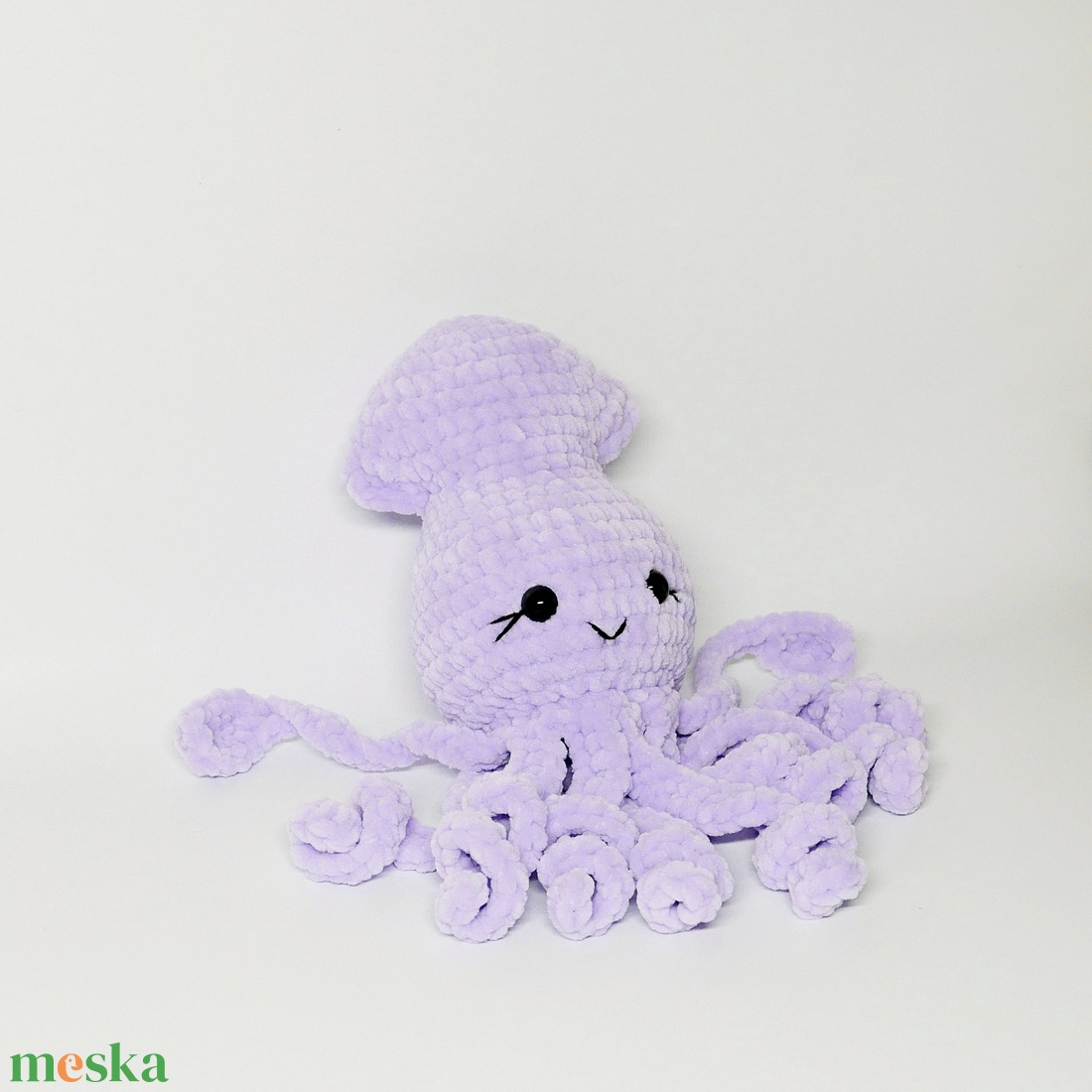Lila horgolt tintahal - játék & sport - plüssállat & játékfigura - polip, medúza - Meska.hu