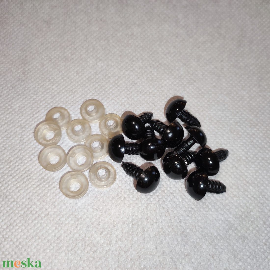 Fekete biztonsági szemek amigurumi figurákhoz � 12 mm (10 db/csomag) - játék & sport - baba & babaház - játékbaba, babakellék - Meska.hu