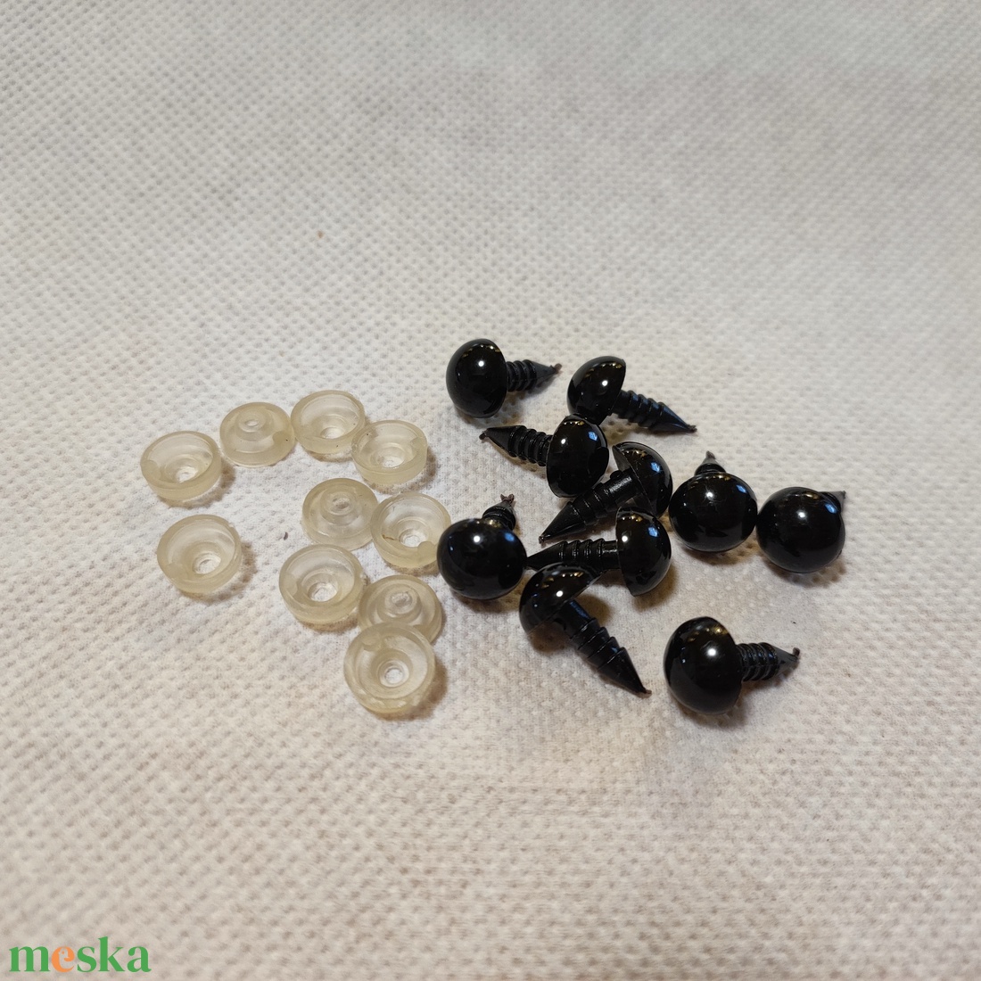 Fekete biztonsági szemek amigurumi figurákhoz � 10 mm (10 db/csomag) - játék & sport - baba & babaház - játékbaba, babakellék - Meska.hu