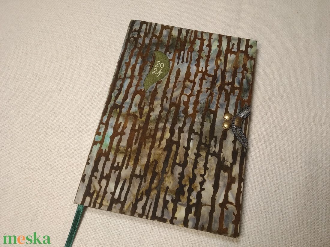 A/5 határidőnapló, fakéreg mintás, kampós - otthon & életmód - papír, írószer - jegyzetfüzet & napló - Meska.hu