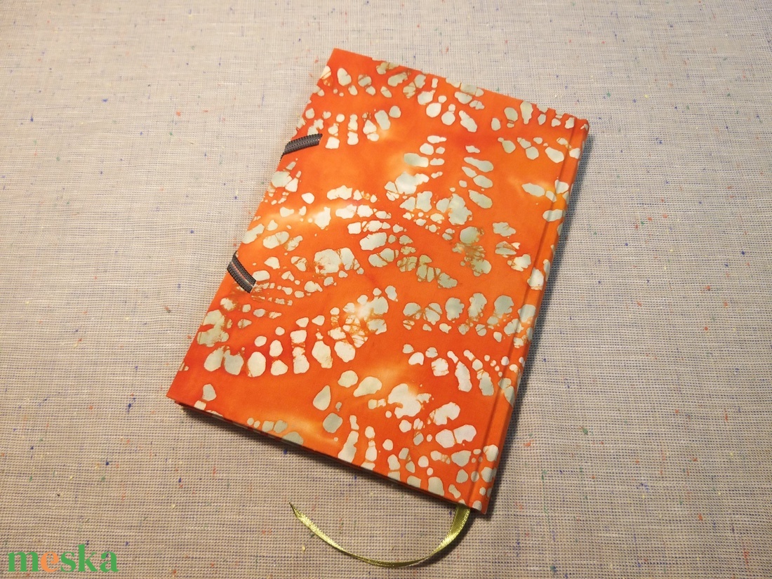 A/5 2026 Határidőnapló kampós, narancs batikolt - otthon & életmód - papír, írószer - naptár & tervező - Meska.hu