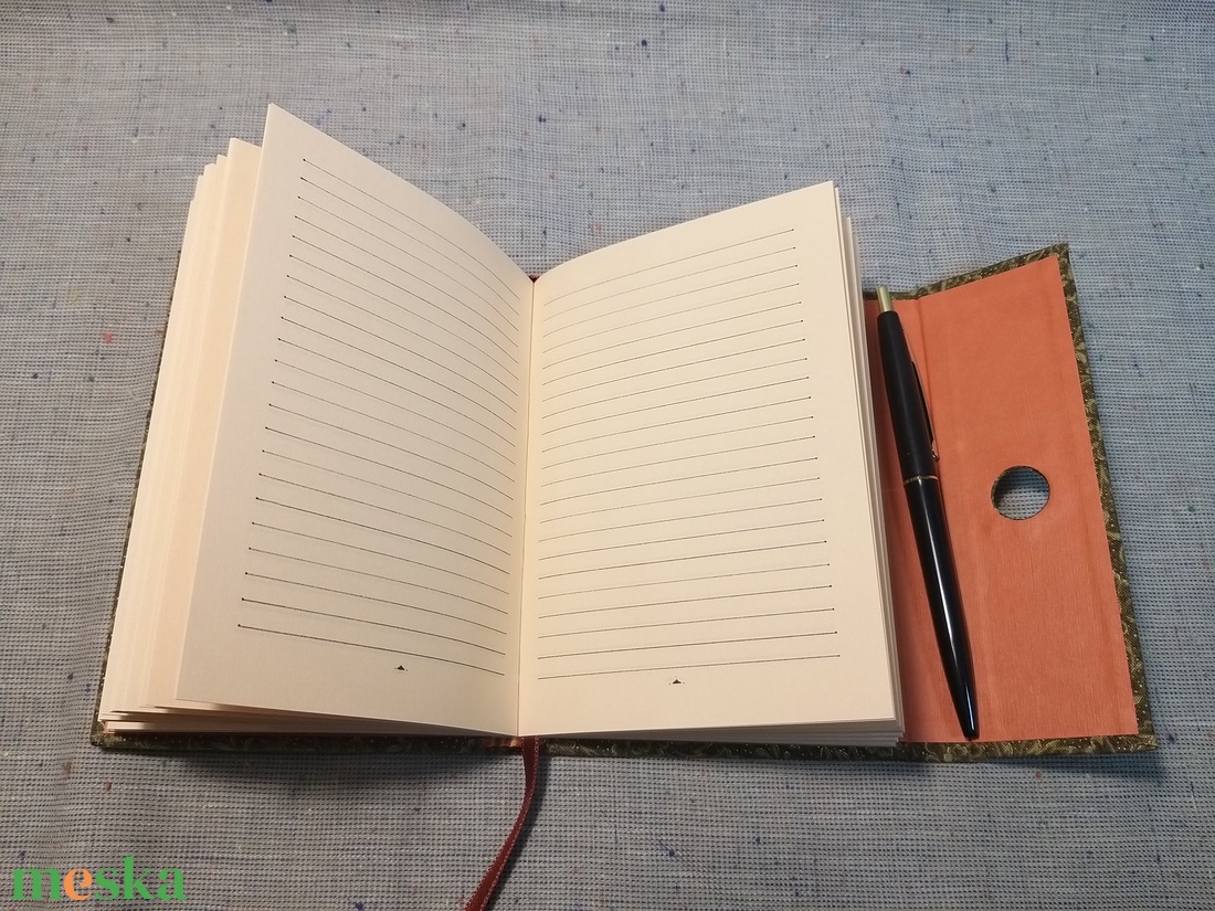 A/6 Barna-arany, vonalas, tollas notesz  - otthon & életmód - papír, írószer - jegyzetfüzet & napló - Meska.hu