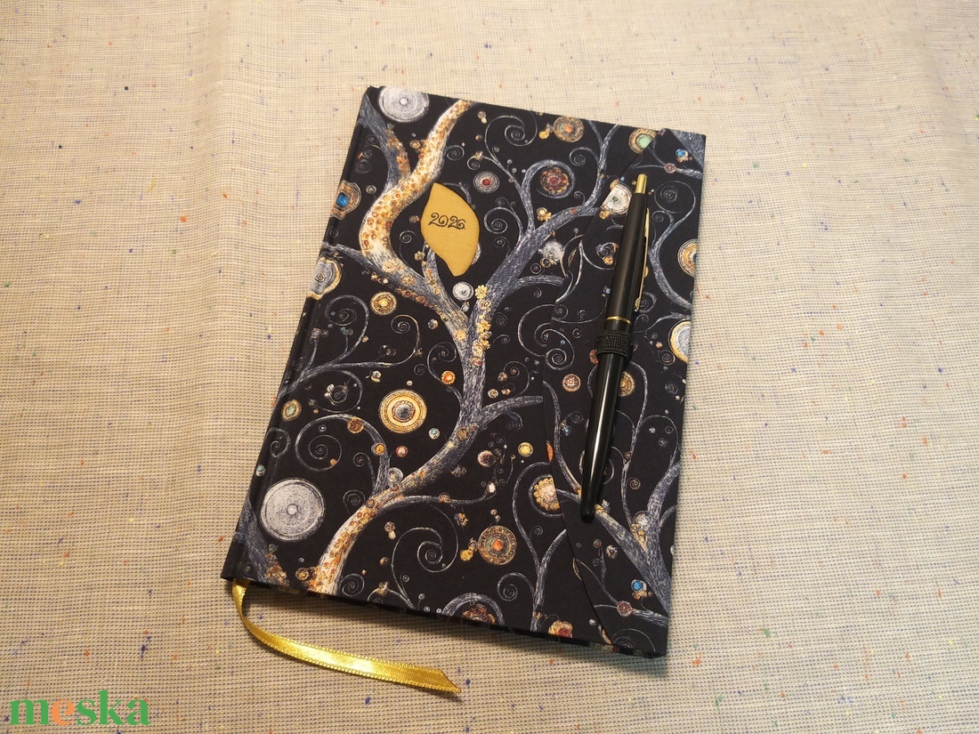 A/5 2026 Határidőnapló életfás, tollas - otthon & életmód - papír, írószer - naptár & tervező - Meska.hu