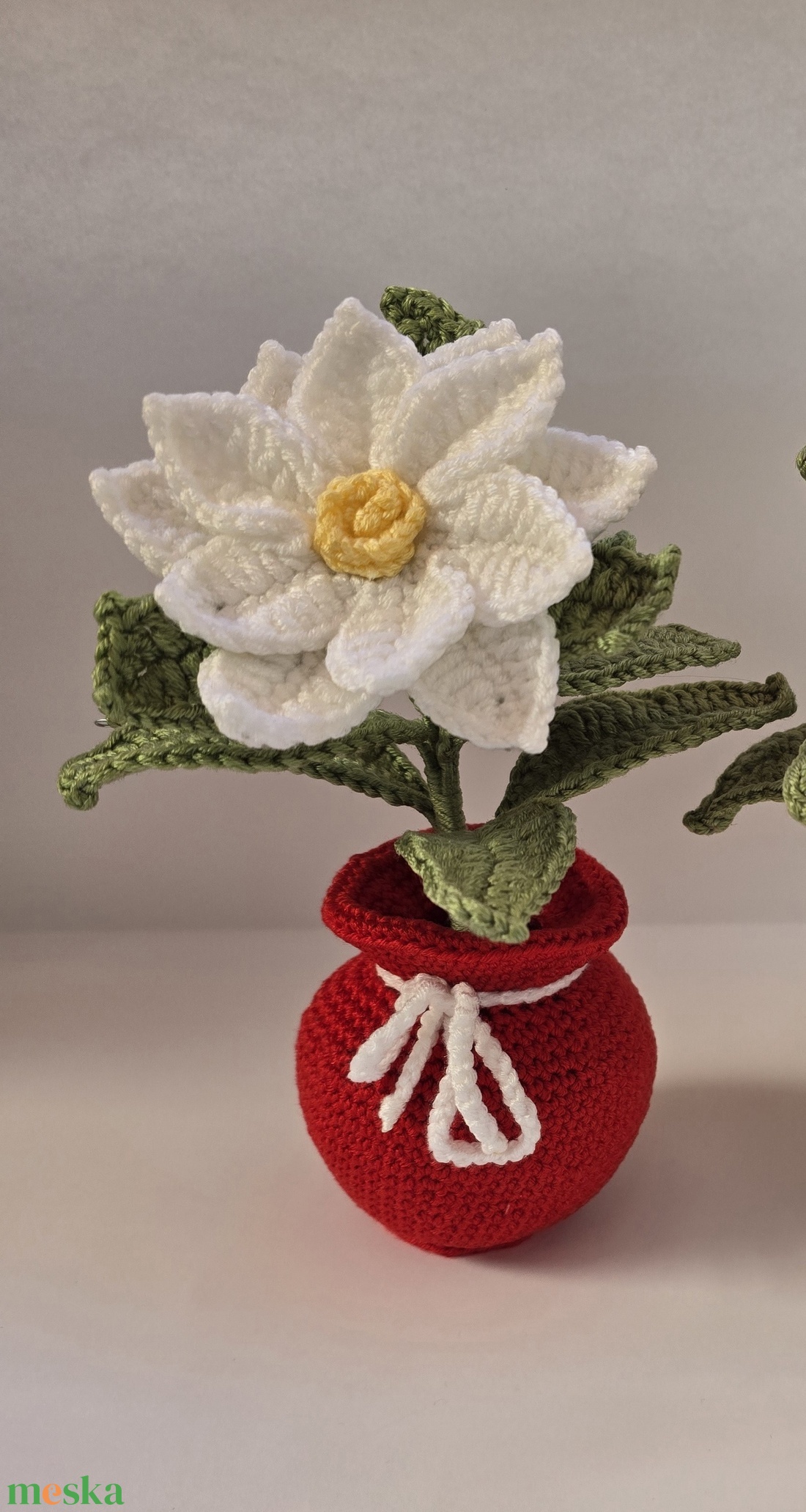 Horgolt Mikulás virág - karácsony - mikulás - mikulás ajándékok - Meska.hu
