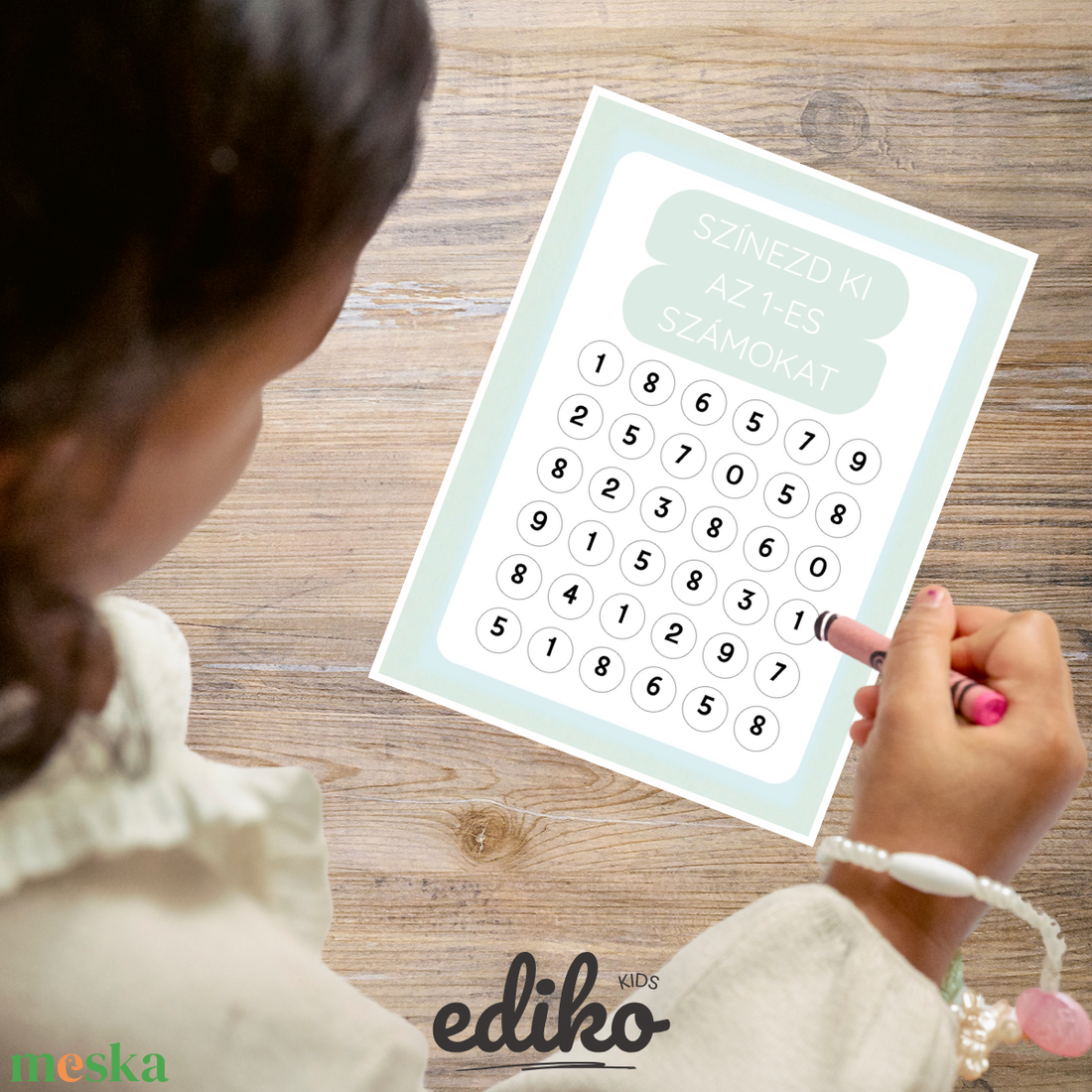 Számoljunk 1-től 10-ig -Számírás és számfelismerő fejlesztő munkafüzet (nyomtatható PDF) - játék & sport - készségfejlesztő és logikai játék - oktató játékok - Meska.hu