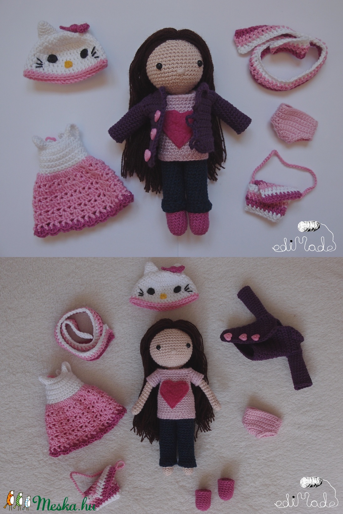 Hello Kitty sapkás, öltöztethető horgolt kislány baba - játék & sport - baba & babaház - öltöztethető baba - Meska.hu Hello Kitty sapkás, öltöztethető horgolt kislány baba - játék & sport - baba & babaház - öltöztethető baba - Meska.hu