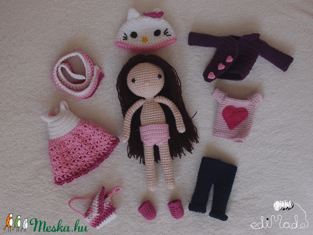 Hello Kitty sapkás, öltöztethető horgolt kislány baba - játék & sport - baba & babaház - öltöztethető baba - Meska.hu Hello Kitty sapkás, öltöztethető horgolt kislány baba - játék & sport - baba & babaház - öltöztethető baba - Meska.hu