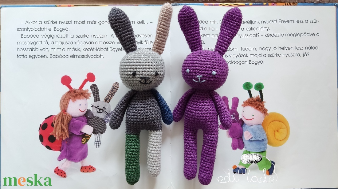 Lila és szürke horgolt nyuszi a Bogyó és Babócából - játék & sport - plüssállat & játékfigura - nyuszi - Meska.hu Lila és szürke horgolt nyuszi a Bogyó és Babócából - játék & sport - plüssállat & játékfigura - nyuszi - Meska.hu