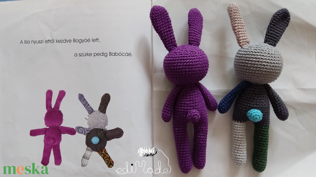 Lila és szürke horgolt nyuszi a Bogyó és Babócából - játék & sport - plüssállat & játékfigura - nyuszi - Meska.hu Lila és szürke horgolt nyuszi a Bogyó és Babócából - játék & sport - plüssállat & játékfigura - nyuszi - Meska.hu