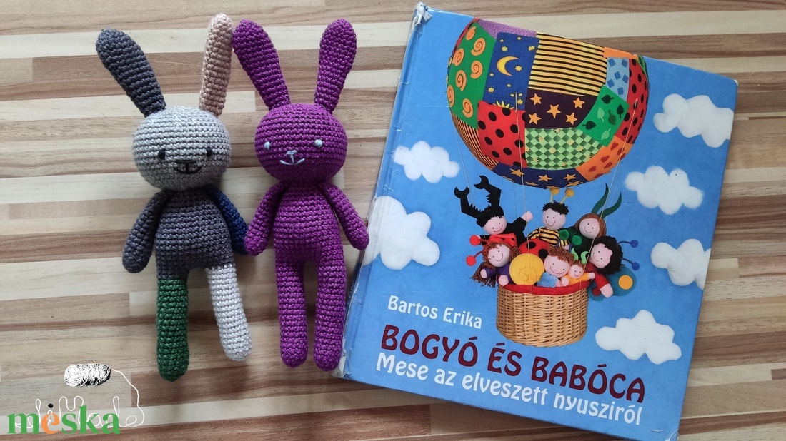 Lila és szürke horgolt nyuszi a Bogyó és Babócából - játék & sport - plüssállat & játékfigura - nyuszi - Meska.hu Lila és szürke horgolt nyuszi a Bogyó és Babócából - játék & sport - plüssállat & játékfigura - nyuszi - Meska.hu