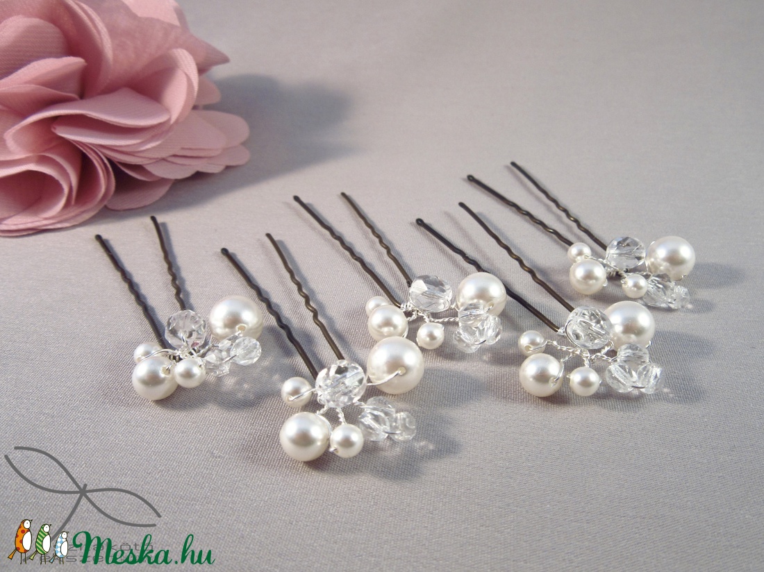  Esküvői hajdísz - gyöngyös bogyós -  - Meska.hu