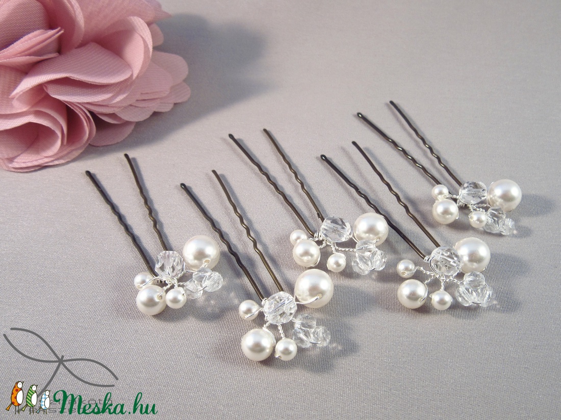  Esküvői hajdísz - gyöngyös bogyós -  - Meska.hu