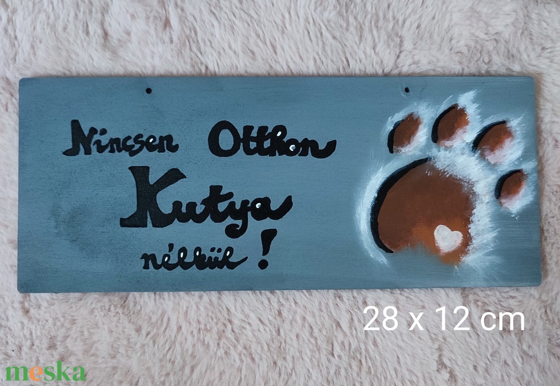 Feliratos fa tábla - művészet - festmény - akril - Meska.hu