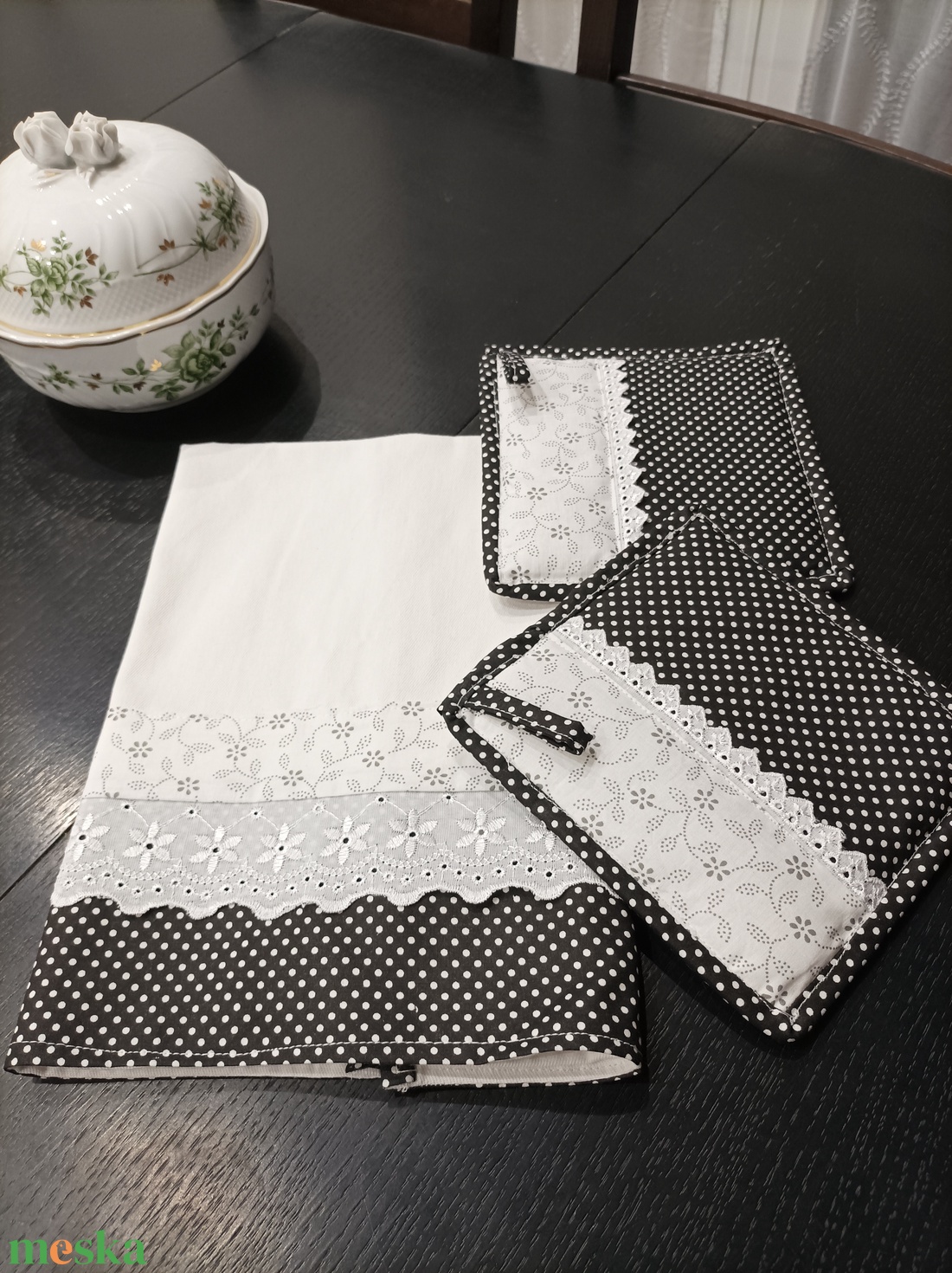 Konyhai törlőkendő , edényfog� - otthon & életmód - konyhafelszerelés, tálalás - konyhai textil - edényfogó & edényfedő - Meska.hu