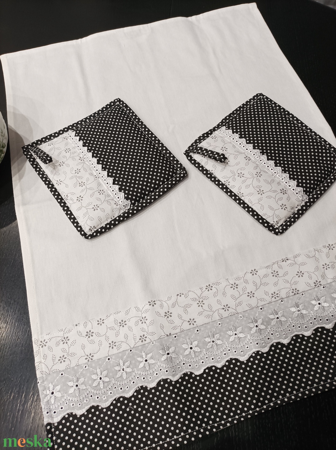 Konyhai törlőkendő , edényfog� - otthon & életmód - konyhafelszerelés, tálalás - konyhai textil - edényfogó & edényfedő - Meska.hu