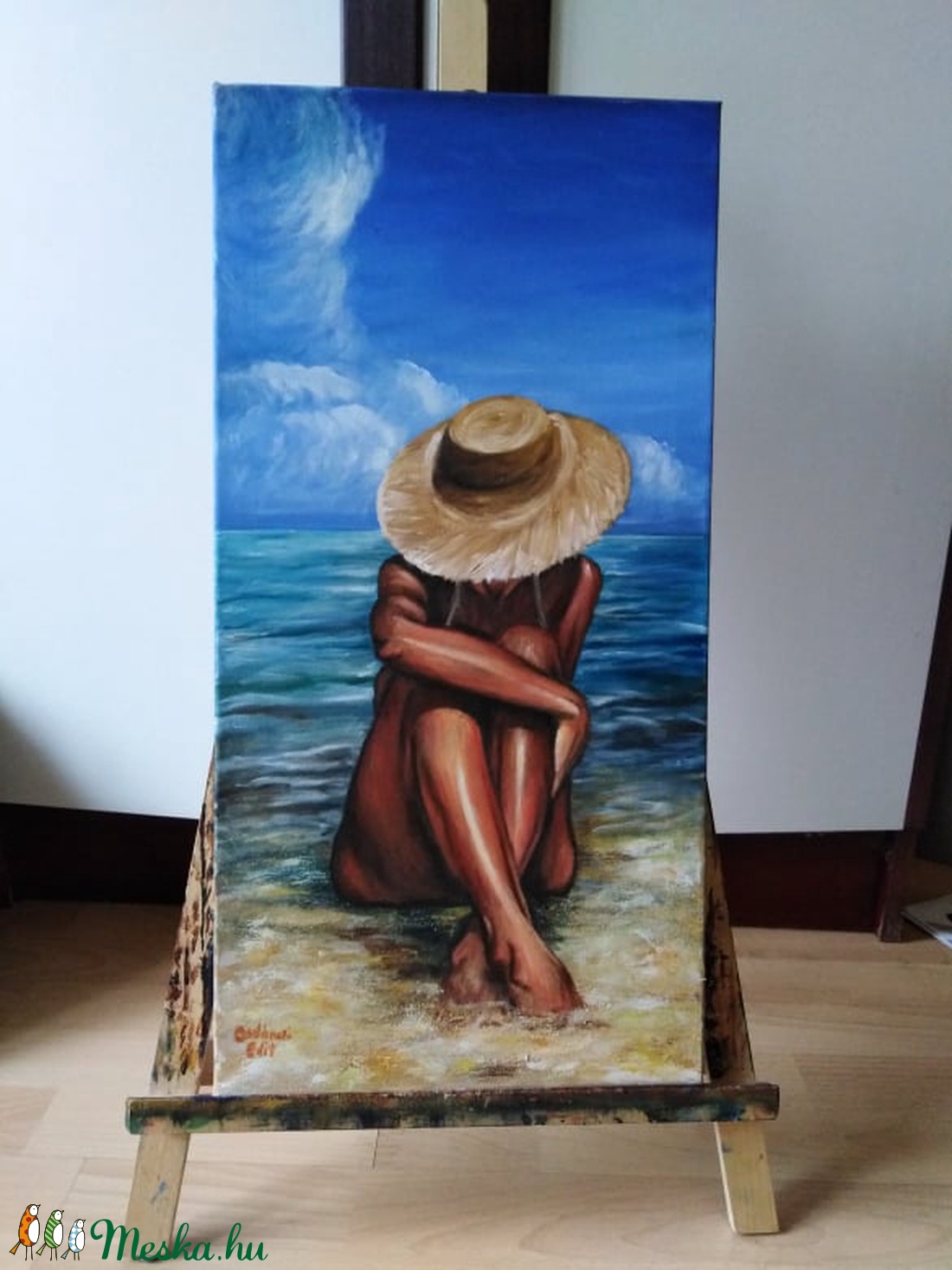 Tengerparton - művészet - festmény - akril - Meska.hu