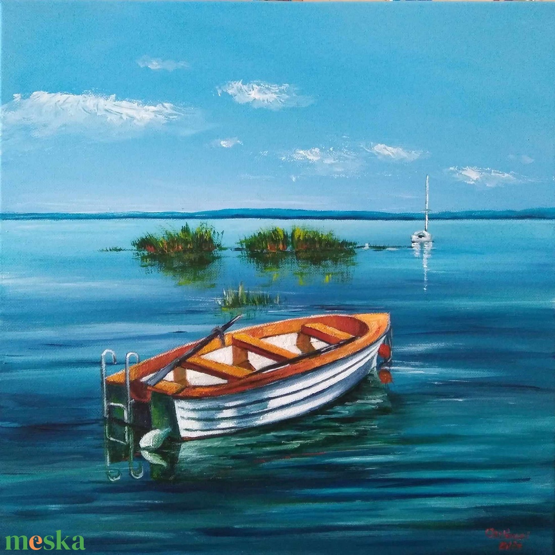Balaton - művészet - festmény - akril - Meska.hu