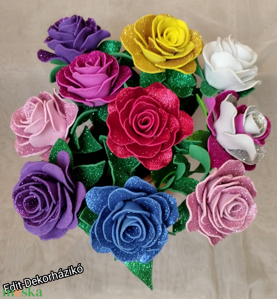 Dekorgumi rózsa - otthon & életmód - dekoráció - Meska.hu