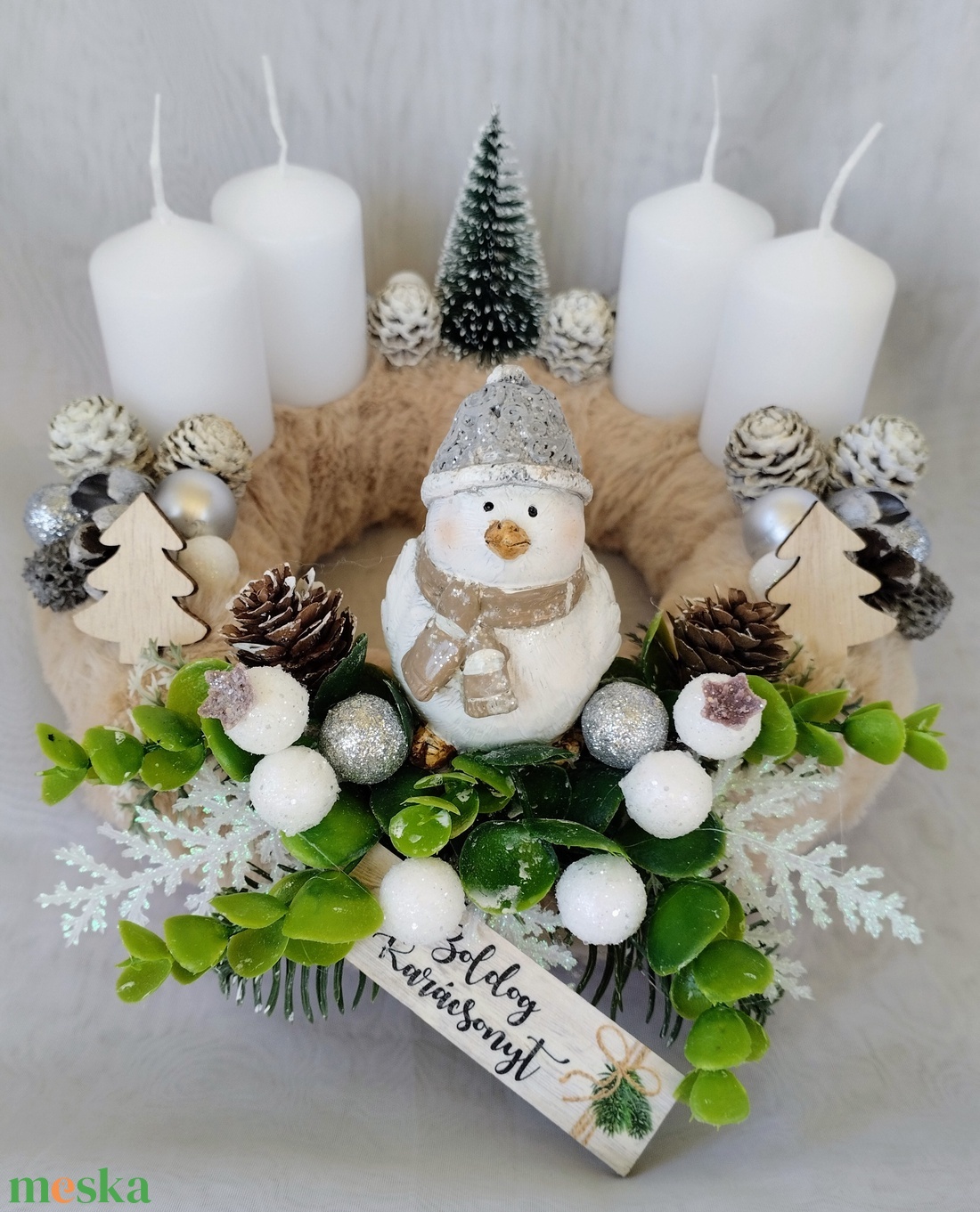 Béts szőrmés madárkás adventi koszorú - karácsony - adventi díszek - adventi koszorú - Meska.hu Béts szőrmés madárkás adventi koszorú - karácsony - adventi díszek - adventi koszorú - Meska.hu