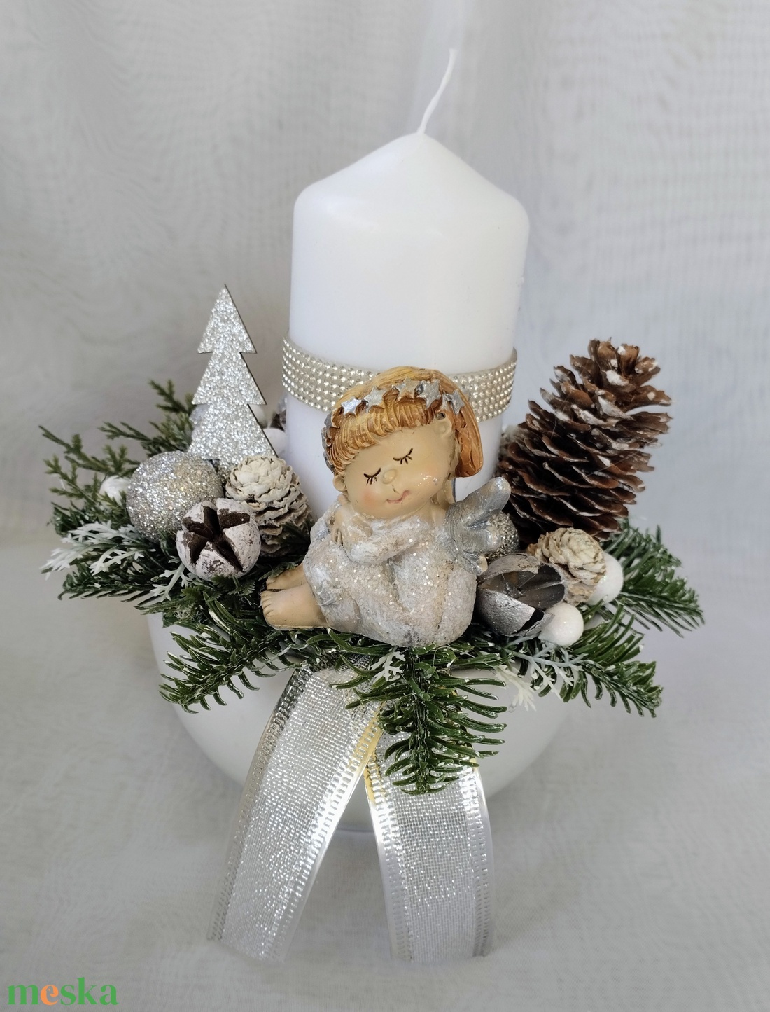 Kerámia kaspós gyertyás asztaldísz angyalkával - karácsony - adventi díszek - adventi asztaldísz - Meska.hu Kerámia kaspós gyertyás asztaldísz angyalkával - karácsony - adventi díszek - adventi asztaldísz - Meska.hu