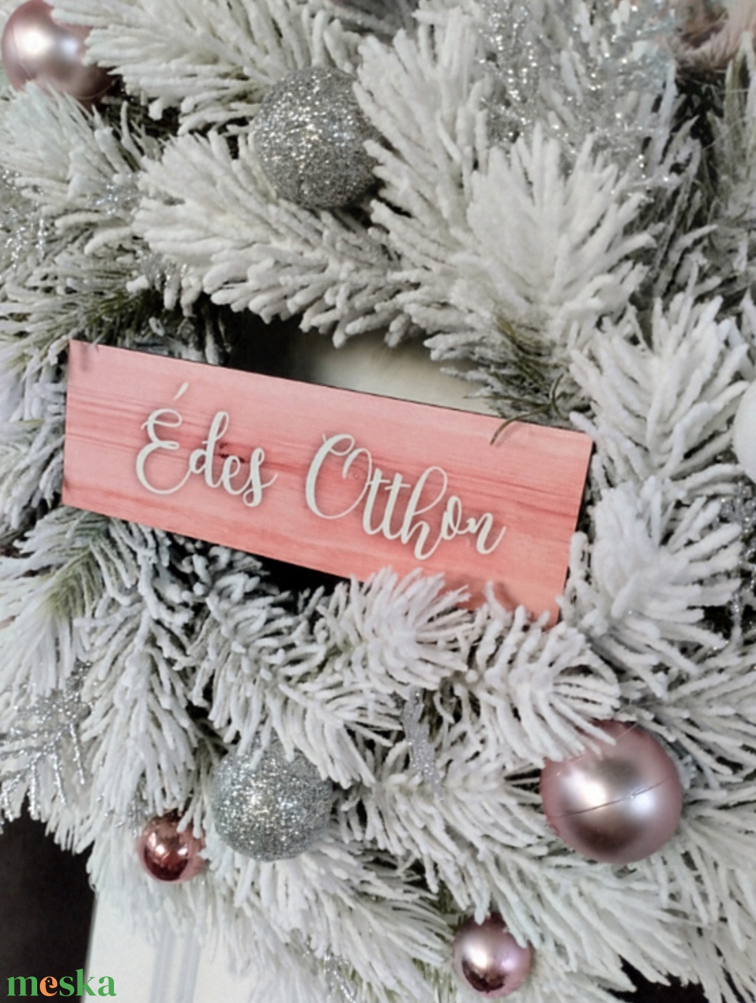 Havas fenyőágas téli ajtódísz  - karácsony - karácsonyi lakásdekoráció - karácsonyi ajtódíszek - Meska.hu