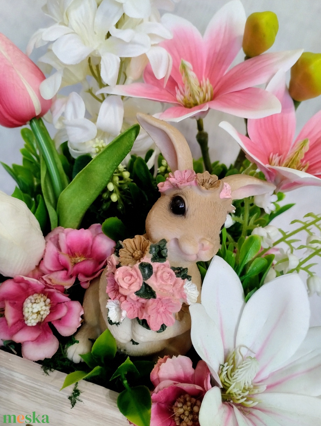 Fiókos nyuszis asztaldísz  - otthon & életmód - dekoráció - asztal és polc dekoráció - asztaldísz - Meska.hu
