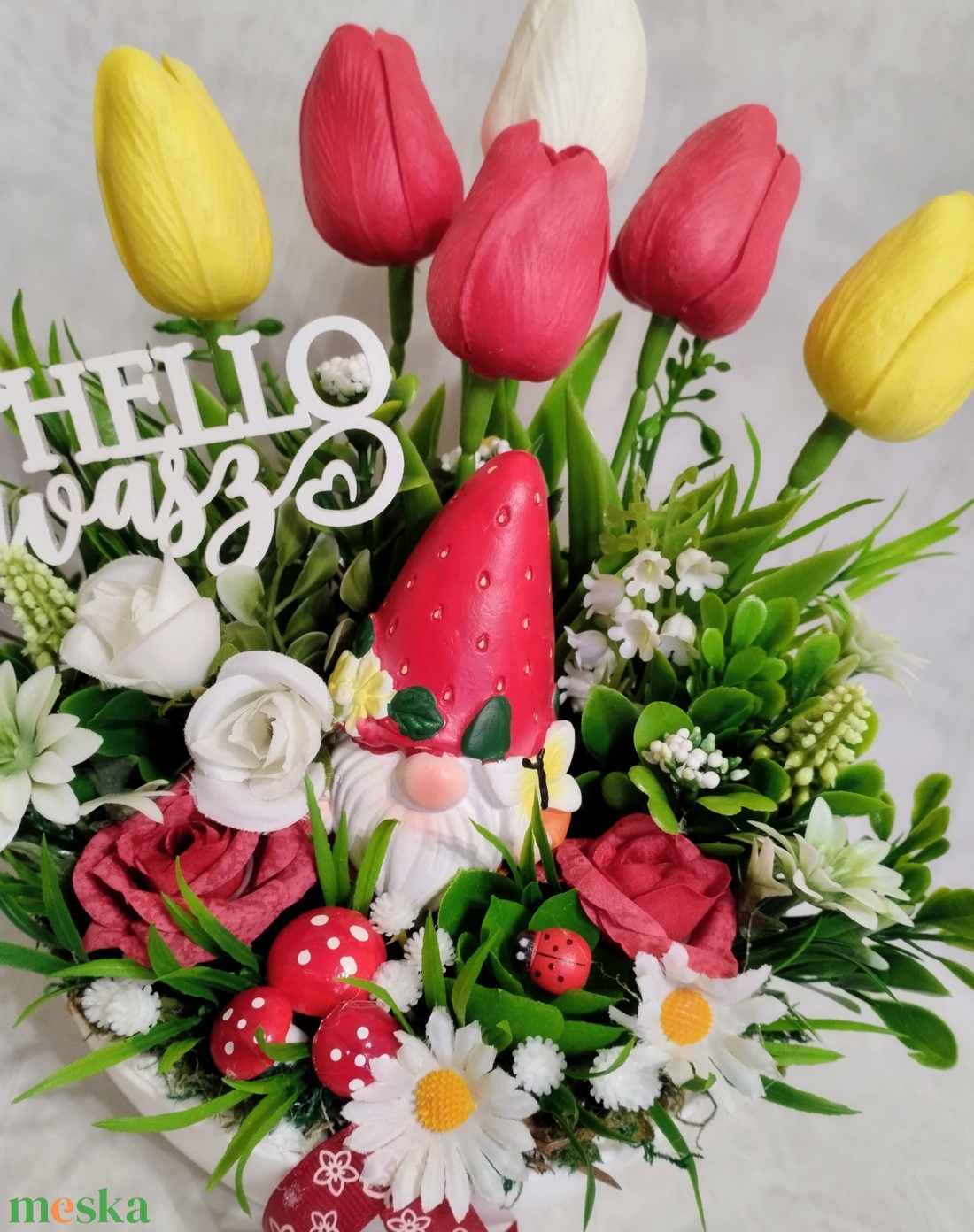 Epermanós tavaszi asztaldísz  - otthon & életmód - dekoráció - asztal és polc dekoráció - asztaldísz - Meska.hu