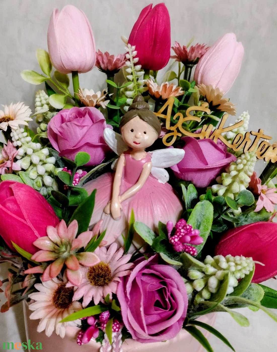 Tavasztündéres asztaldísz - otthon & életmód - dekoráció - asztal és polc dekoráció - asztaldísz - Meska.hu