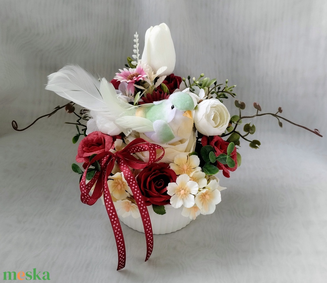 Madárkás asztaldísz - otthon & életmód - dekoráció - asztal és polc dekoráció - asztaldísz - Meska.hu