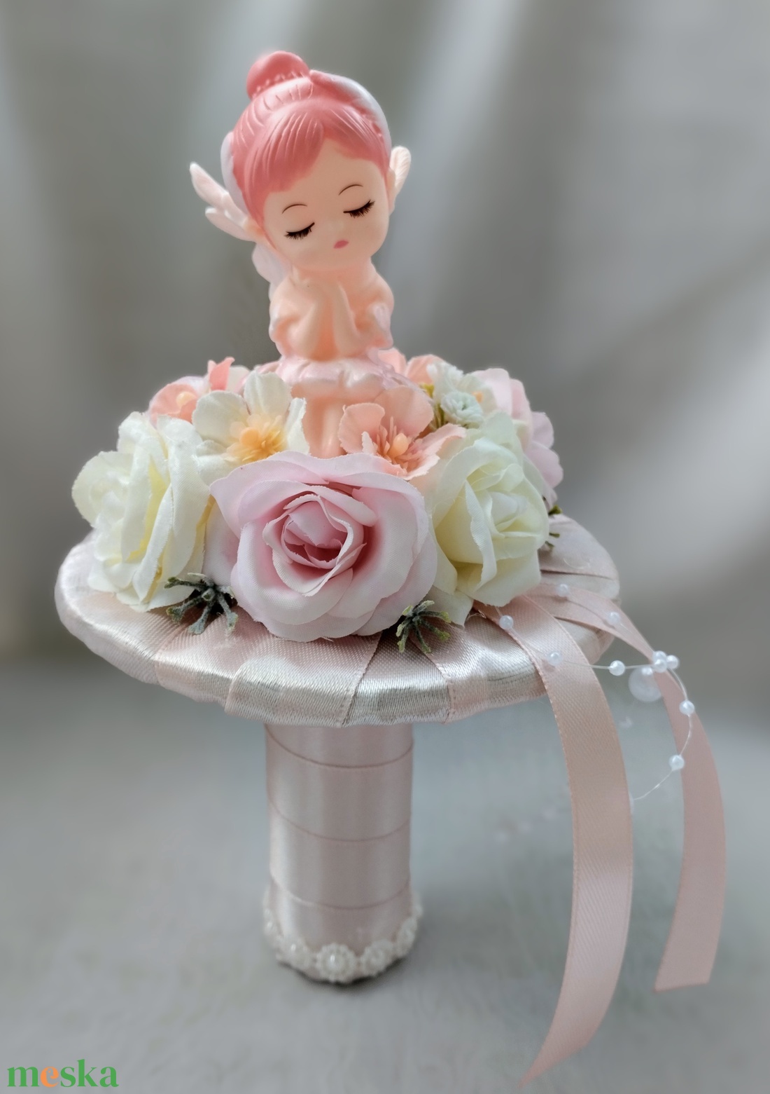 Rózsaszín tündéres ovis ballagási csokor  - otthon & életmód - virágdekoráció - virágok - virágcsokor - Meska.hu