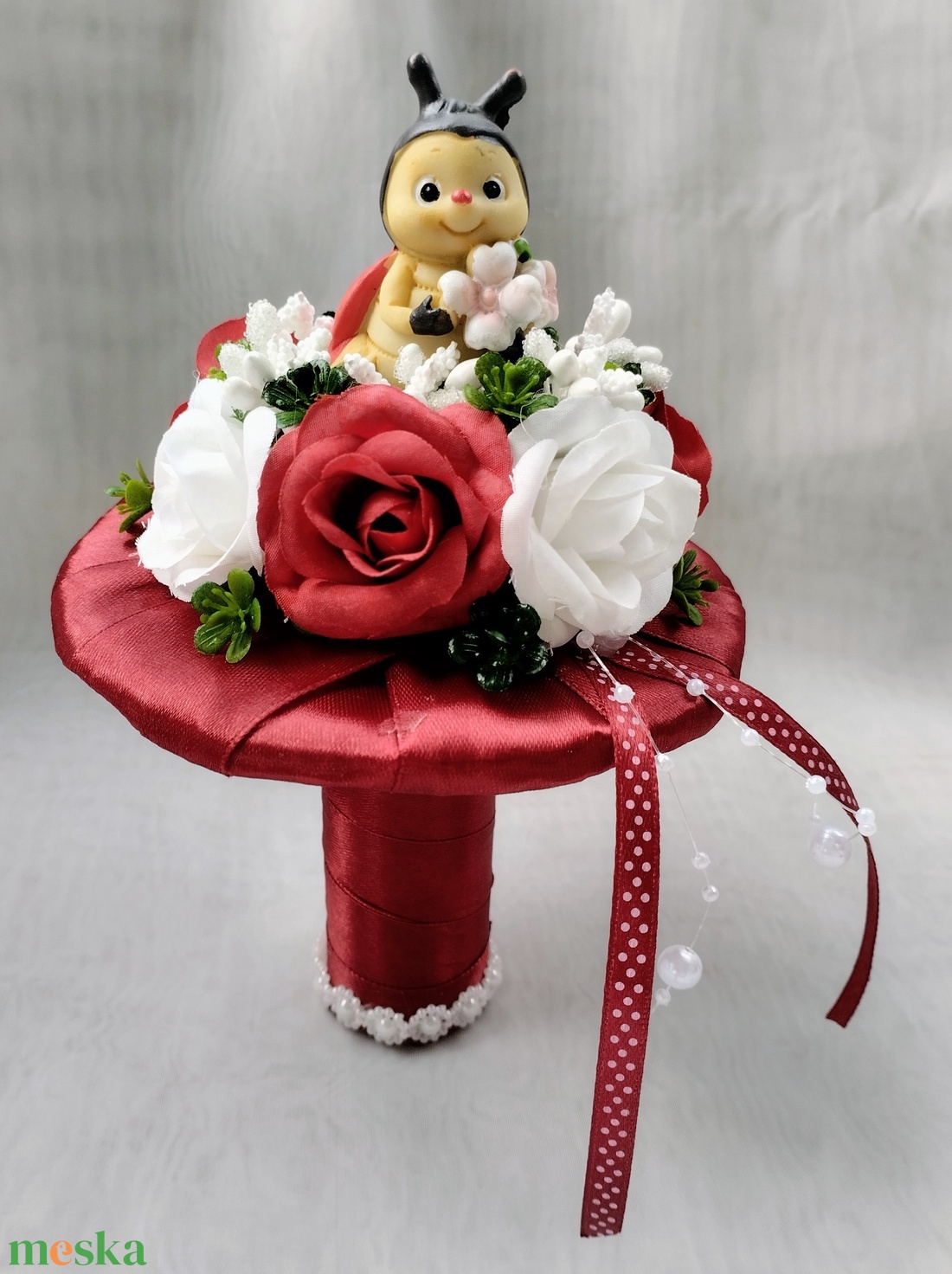 Katicás ovis ballagási csokor  - otthon & életmód - virágdekoráció - virágok - virágcsokor - Meska.hu